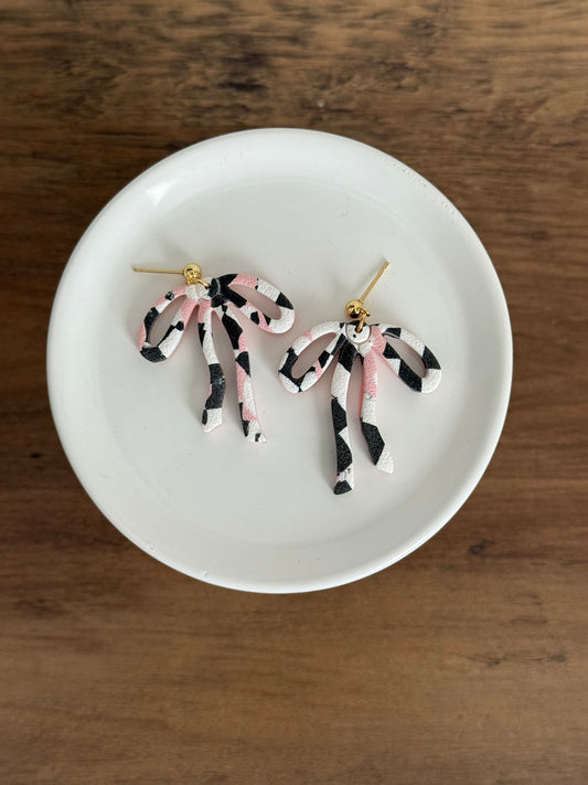 Blair Bow - Checkered/Pink