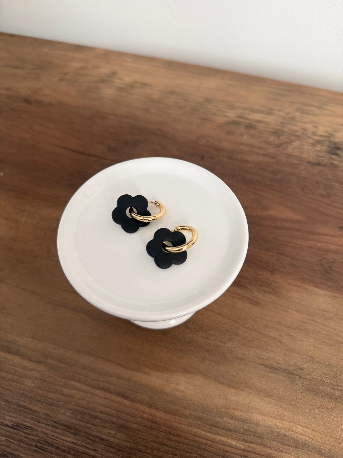Floral chunky hoops