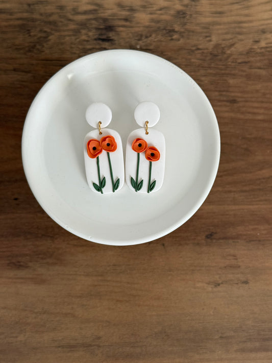Poppy Dangle - Orange