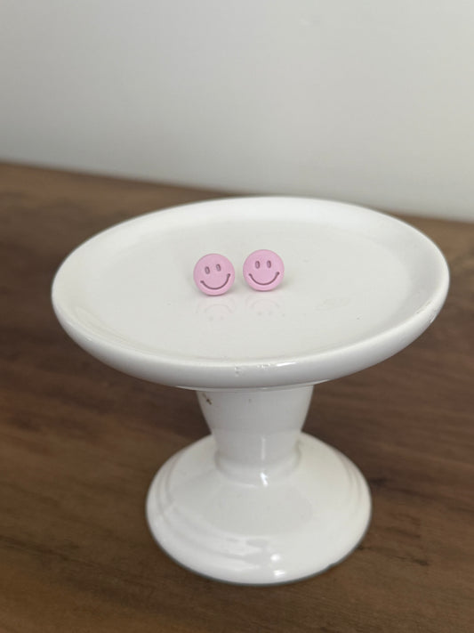 Smiley Face Stud (Pink)