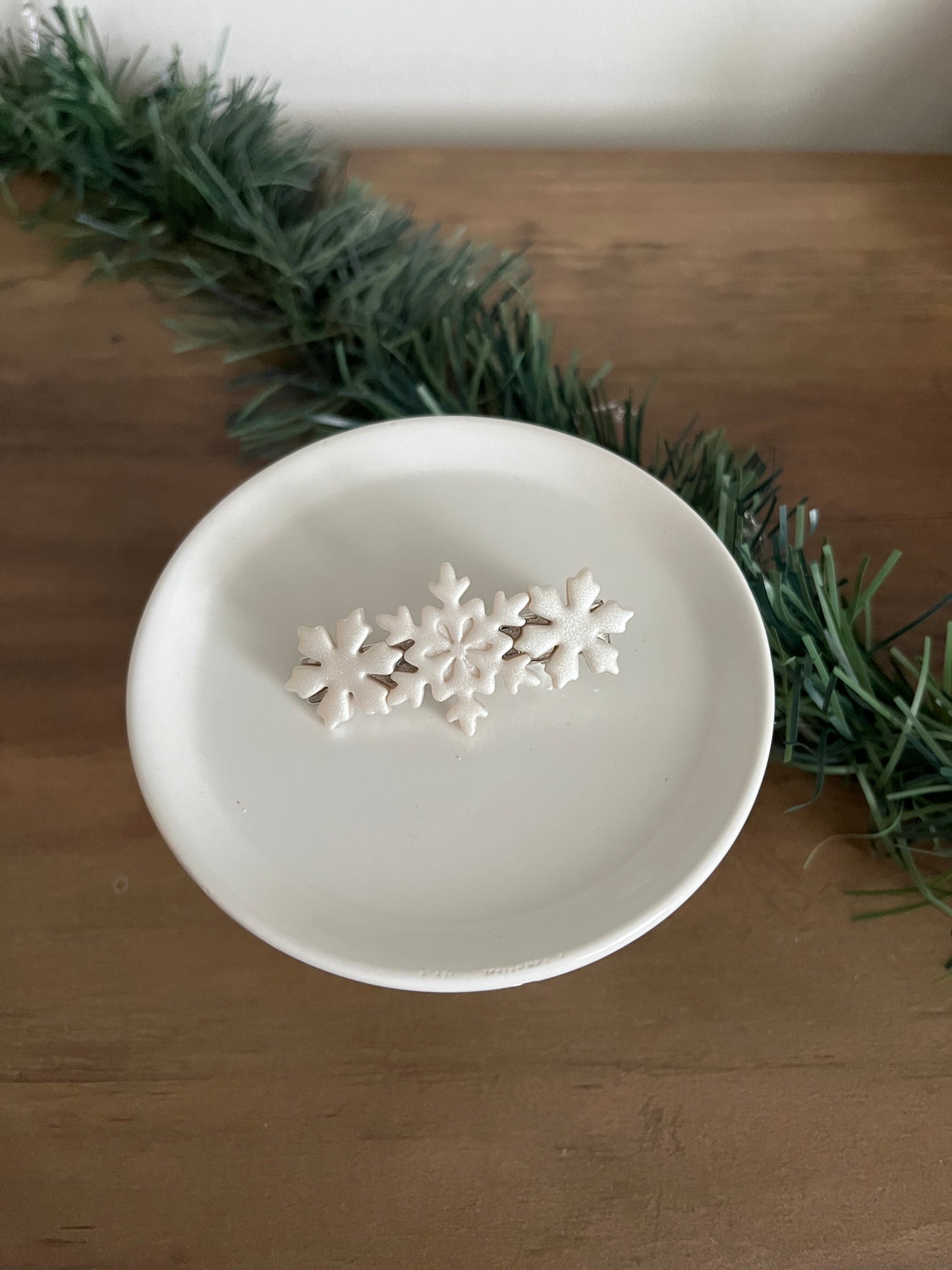 Snowflake Hair Clip (White)