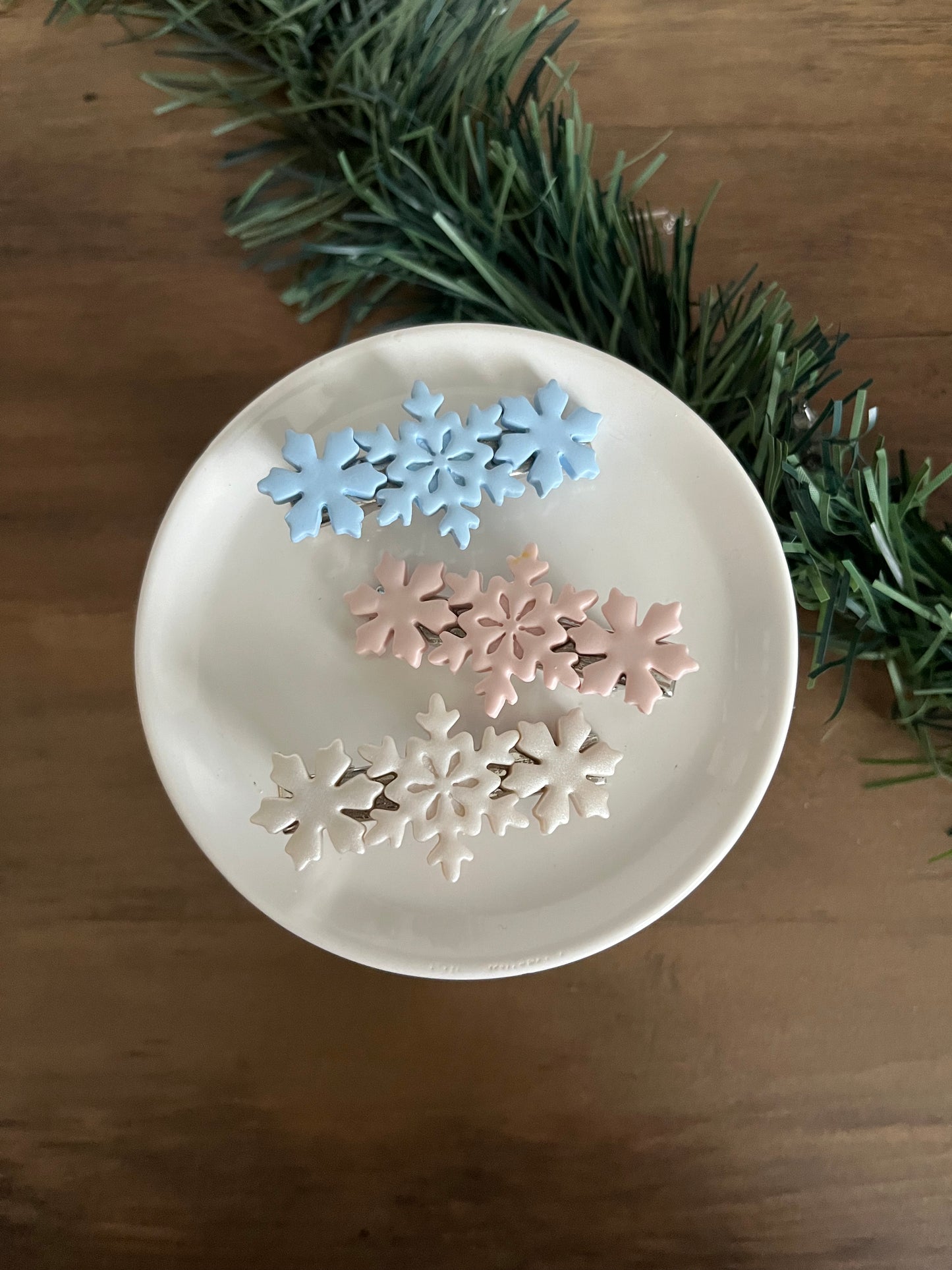 Snowflake Hair Clip (Pink)